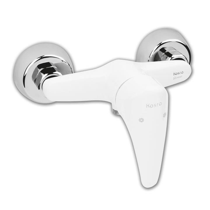 شیر آفتابه کسری سری کارون سفید Kasra karoon shower mixer